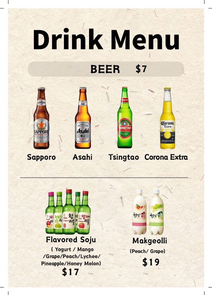 drink menu
